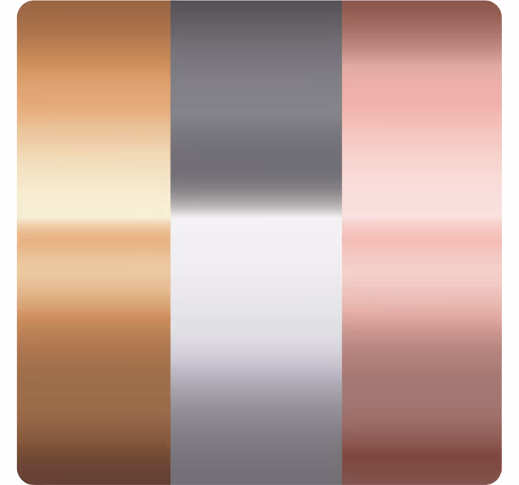 Coasters with metallic gradient stripes - TenStickers