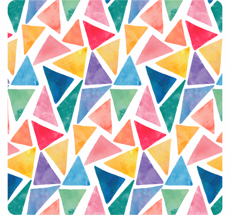 Coasters with colorful triangular design - TenStickers