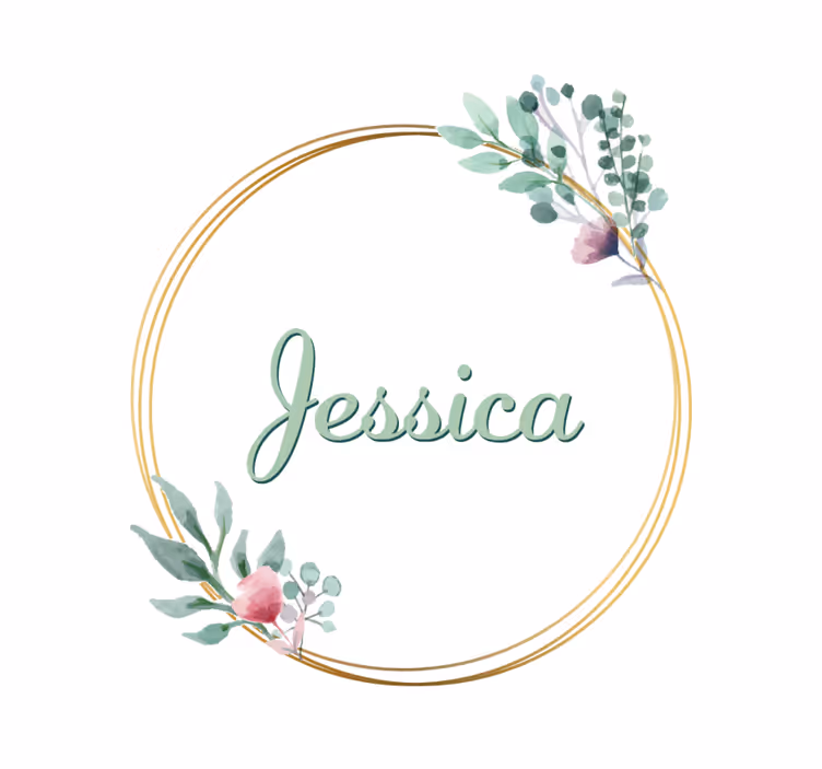 Personalizable coasters floral name customization - TenStickers
