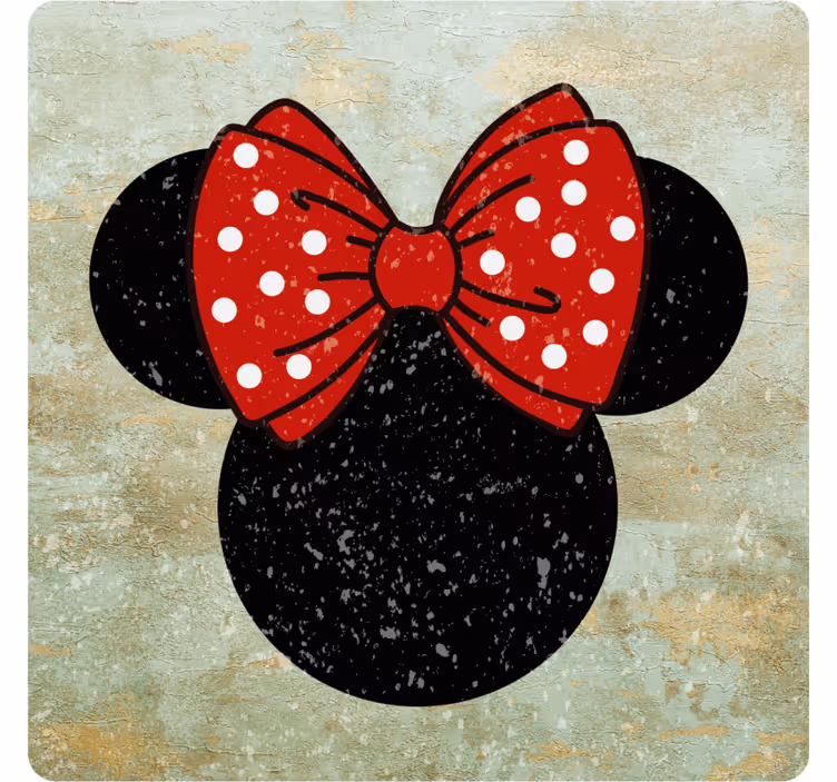 Geek coasters with polka dot bow design - TenStickers