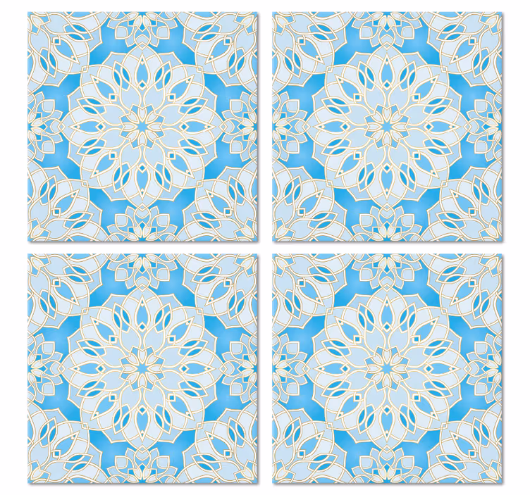 Coasters with intricate blossom design - TenStickers
