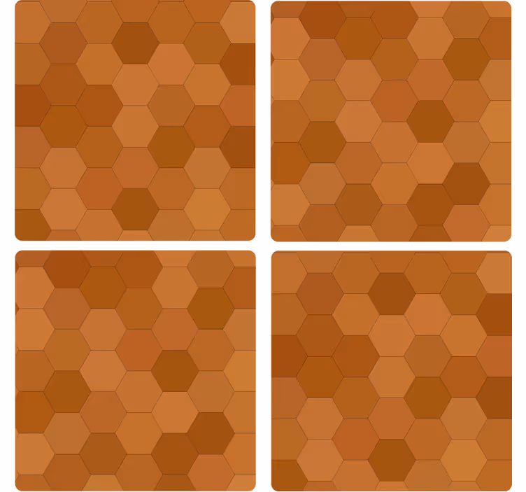 Coasters with hexagonal design surface - TenStickers