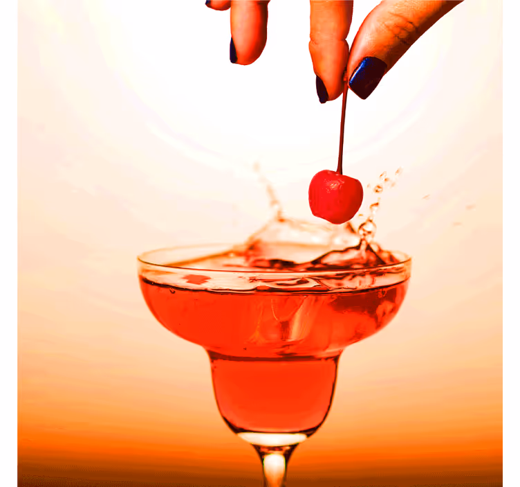 Modern coasters cherry splash drink delight - TenStickers