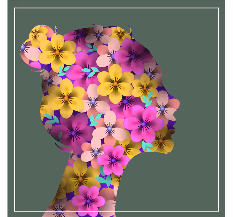 Multicoloured flowers modern coaster - TenStickers