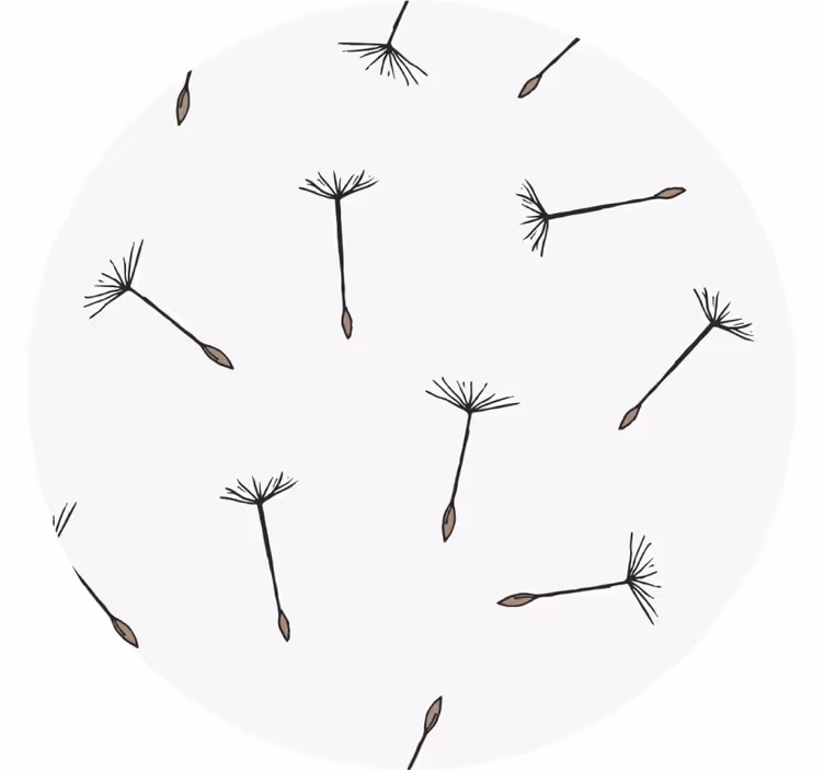 Coasters with delicate seed design - TenStickers