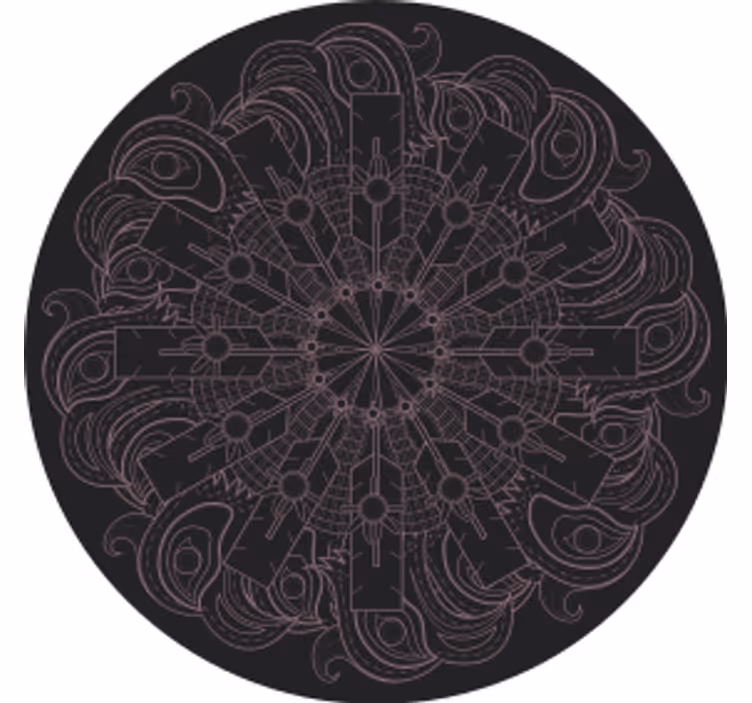 Coasters with detailed mandala design - TenStickers