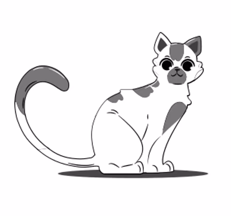 Modern coasters cute cat design - TenStickers