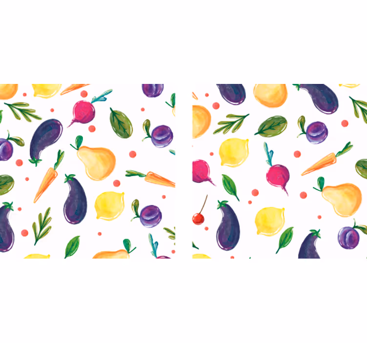 Modern coasters with colorful fruit design - TenStickers
