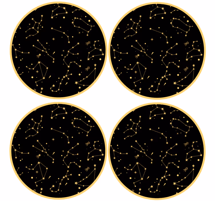 Geek coasters celestial design elements - TenStickers