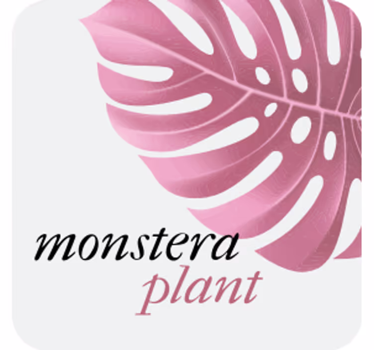 Personalizable coasters monstera leaf design - TenStickers