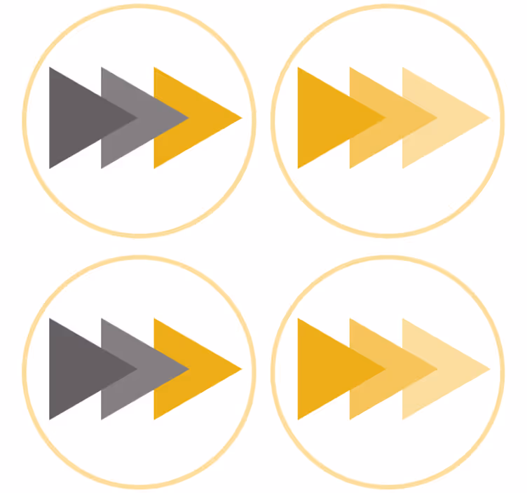Geek coasters with directional arrow design - TenStickers