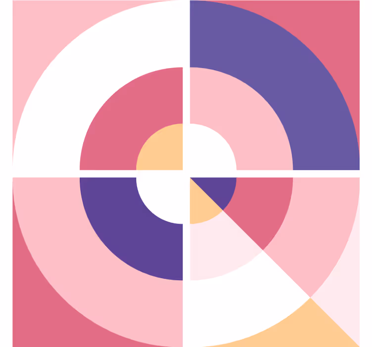 Abstract figures geometric art modern coaster - TenStickers