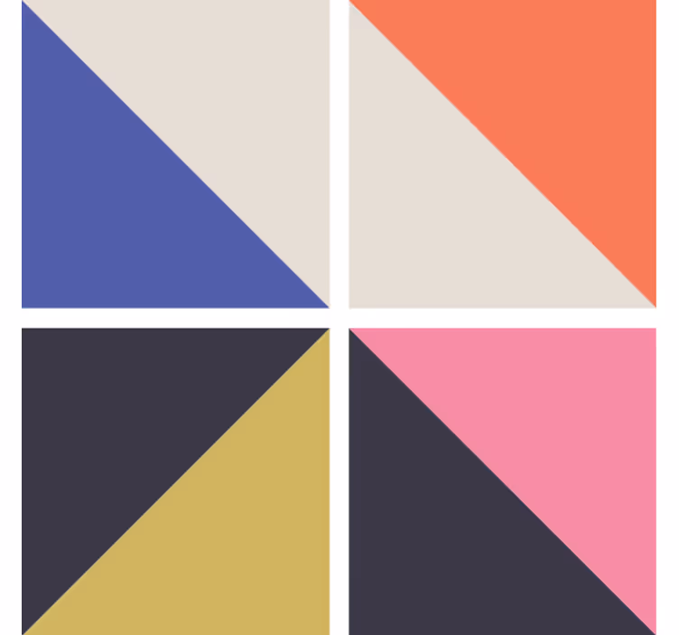 Geometric Multicolor Angles coasters - TenStickers
