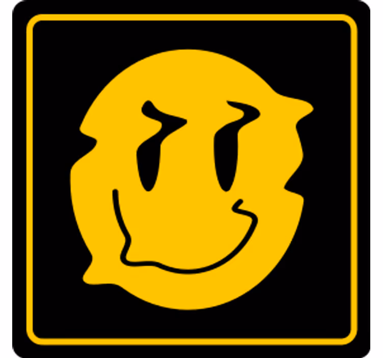 Geek coasters smiley face coasters - TenStickers