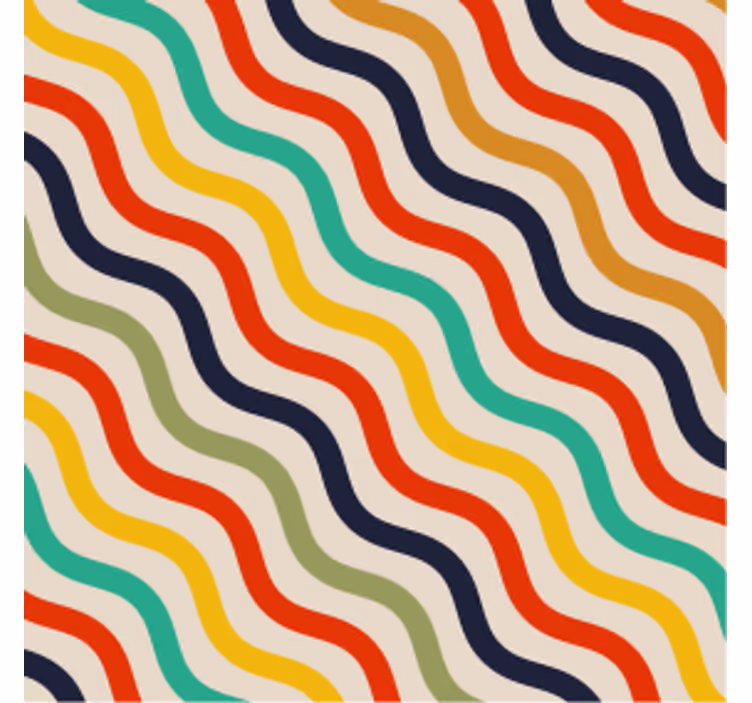Coasters with colorful wavy pattern - TenStickers