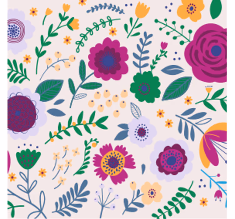 Geek coasters colorful floral design - TenStickers