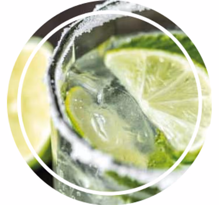 Personalizable coasters lime infused refreshment - TenStickers