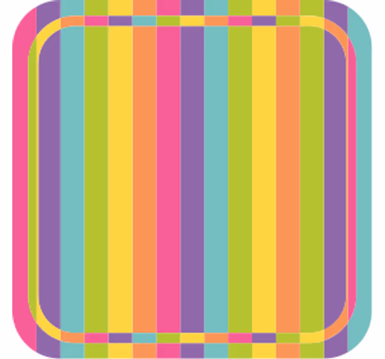 Brightly colored design  modern coaster - TenStickers