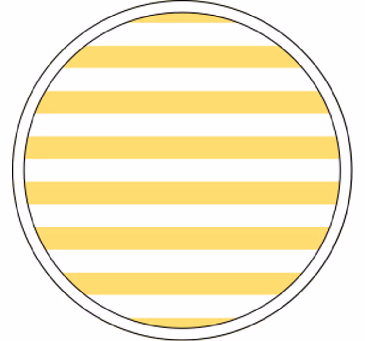 Striped yellow pattern coasters - TenStickers