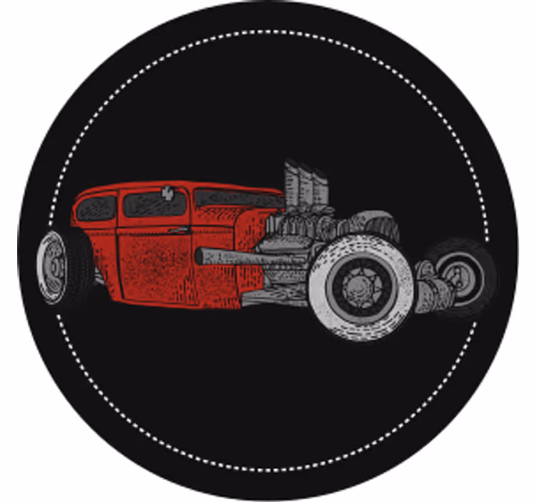 Vintage coasters classic hot rod artwork - TenStickers