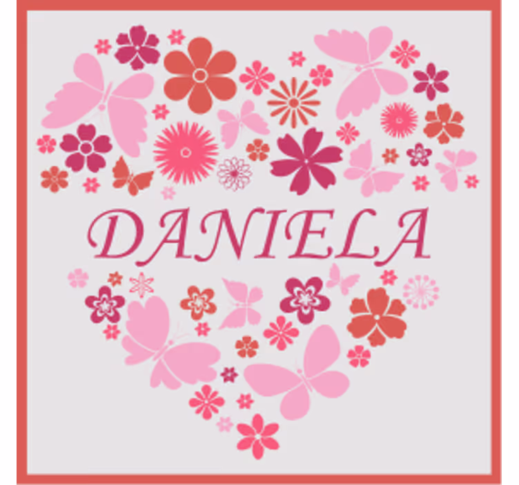 Personalizable coasters heart floral design - TenStickers