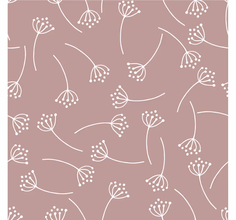 Floral line art motif coasters - TenStickers