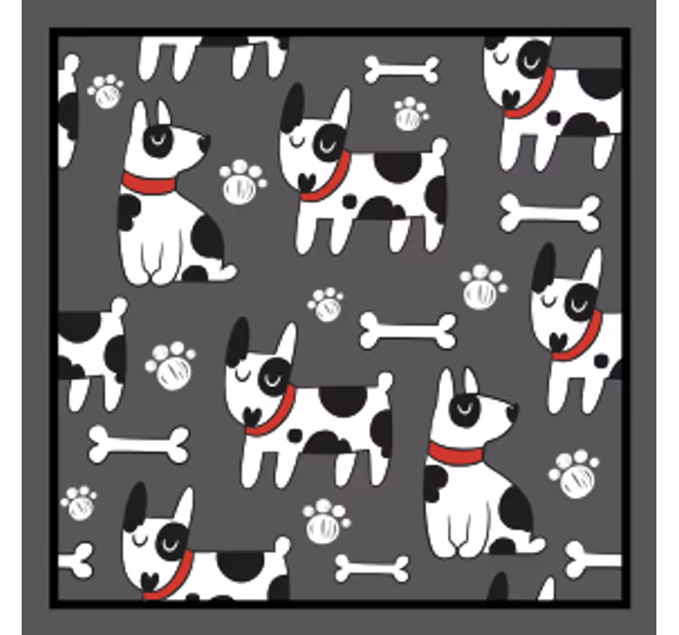 Modern coasters playful dog design - TenStickers
