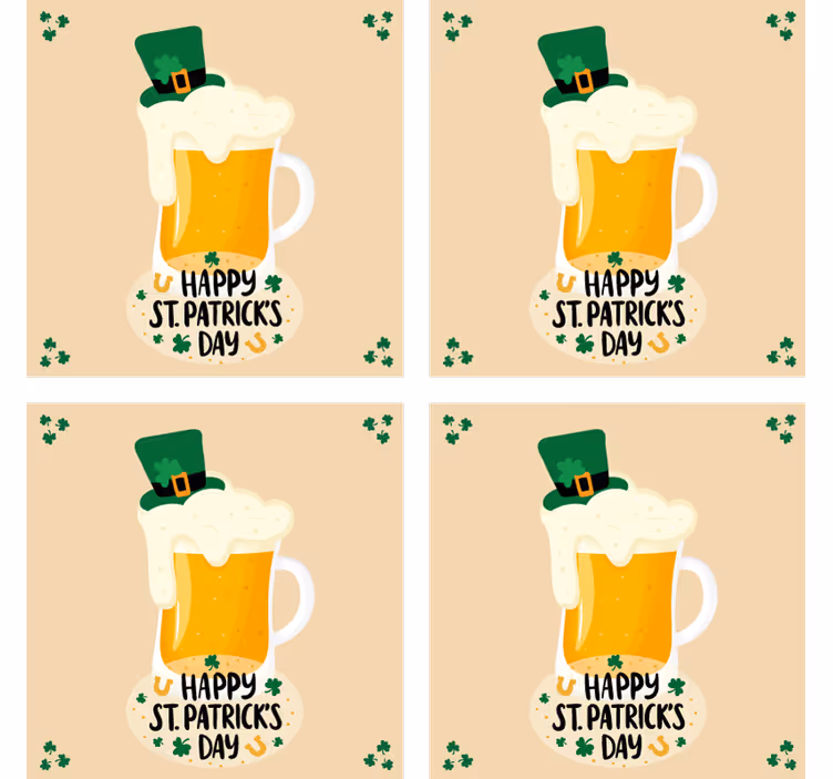 Beer mats for festive beer mug - TenStickers
