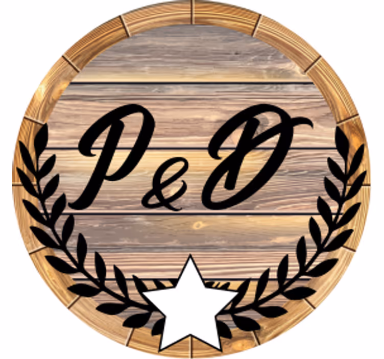 Personalizable coasters wooden barrel monogram - TenStickers