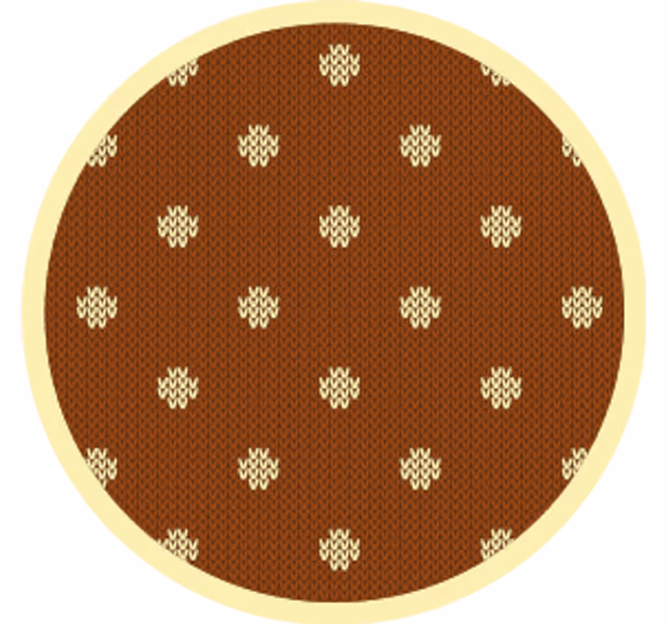 Textured brown polka dot coasters - TenStickers
