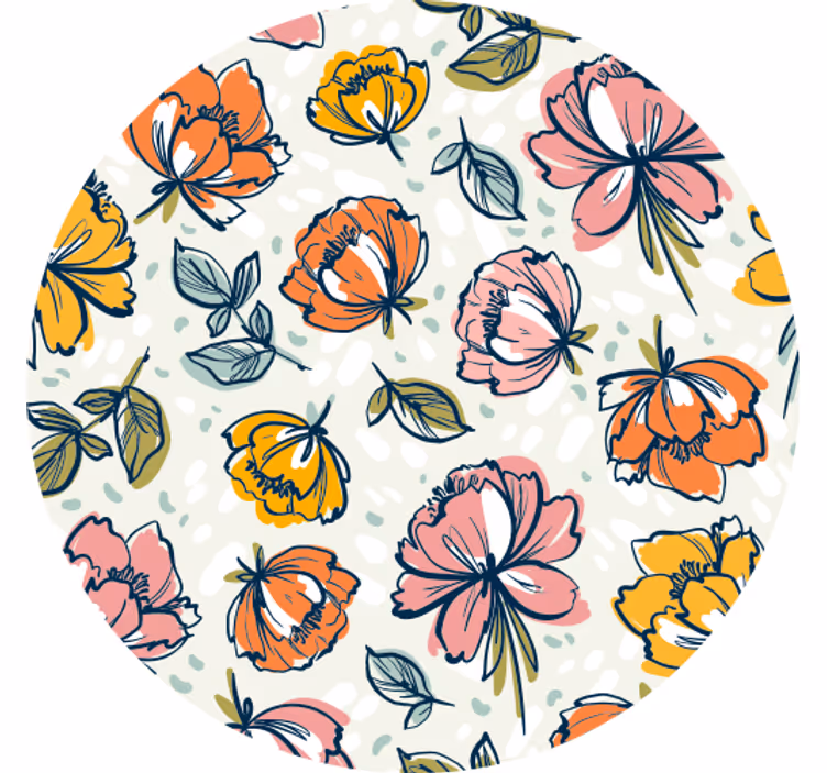 Modern coasters in botanical print style - TenStickers
