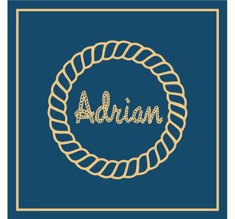 Personalizable coasters rope circle monogram - TenStickers