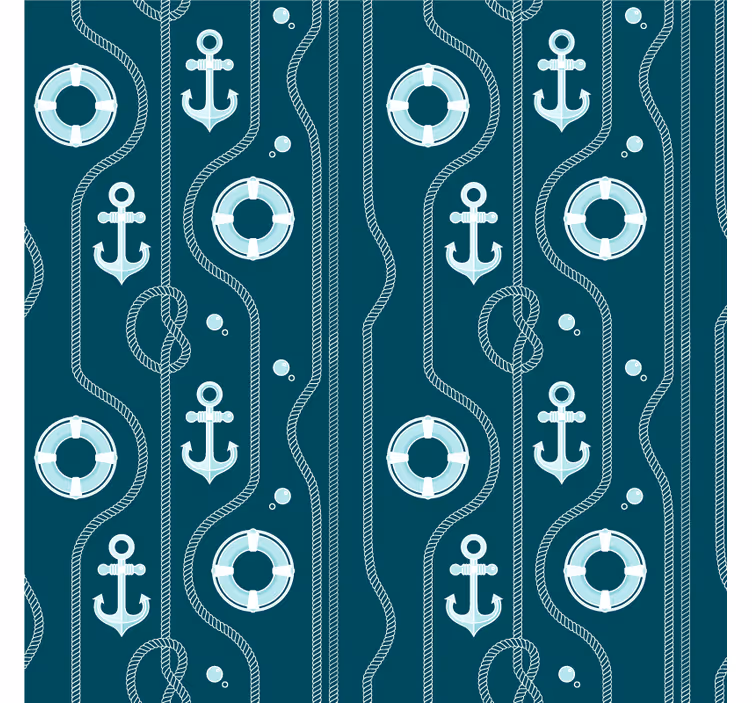 Beer mats anchors and lifebuoys pattern - TenStickers