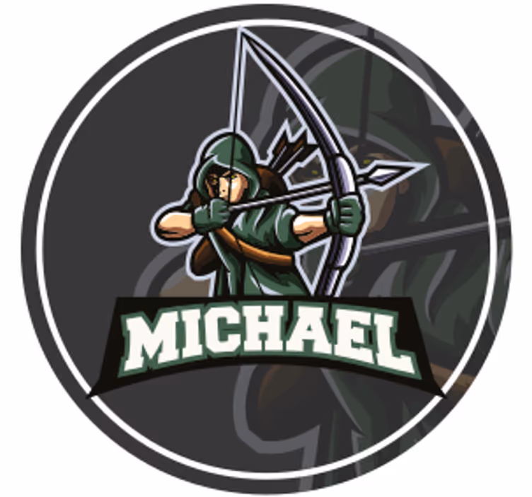 Personalizable coasters archer with name - TenStickers