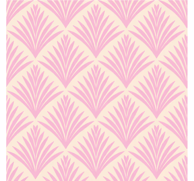 Coasters in pale pink leaf pattern - TenStickers