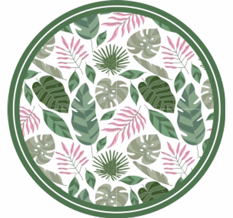 Tropical minimalistic garden plant coaster - TenStickers