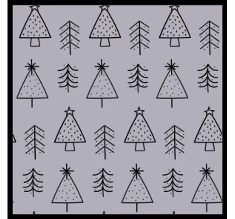 Christmas coasters with artistic tree designs - TenStickers