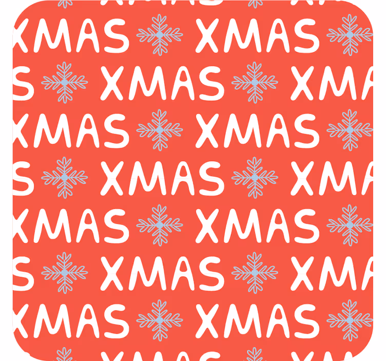 Christmas coasters festive christmas pattern - TenStickers