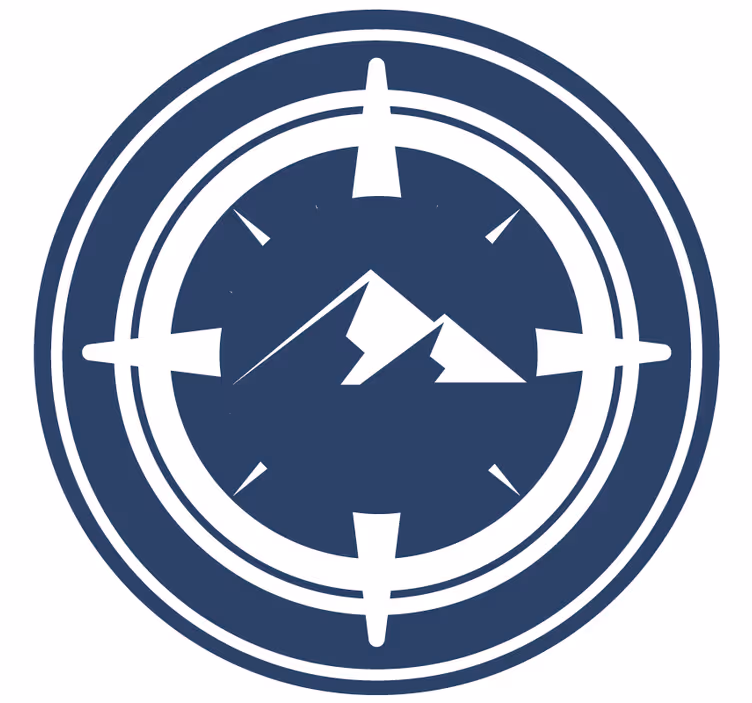 Modern coasters with compass and mountain design - TenStickers