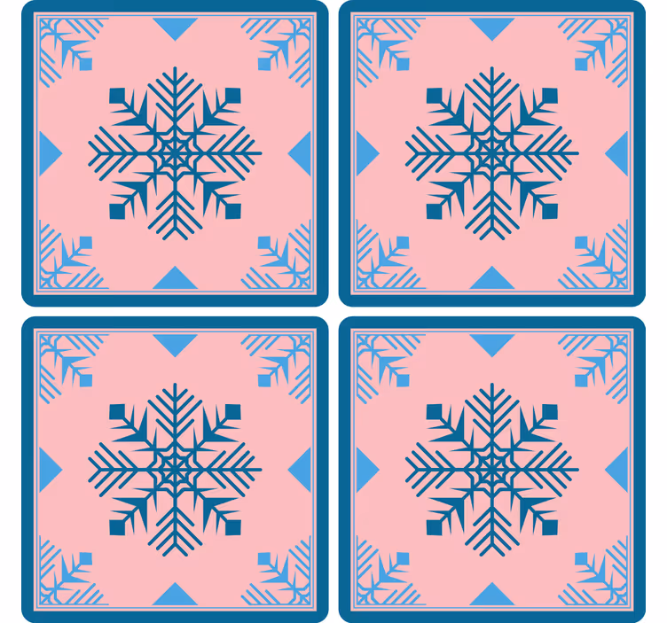 Christmas coasters snowflake patterned silicone mats - TenStickers