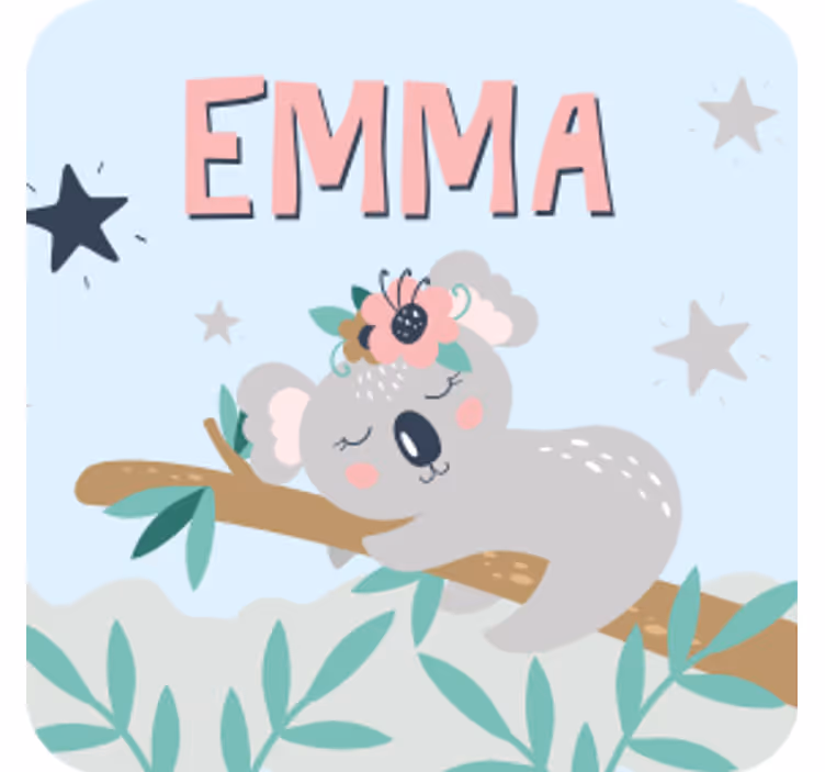 Personalizable coasters cute koala illustration - TenStickers