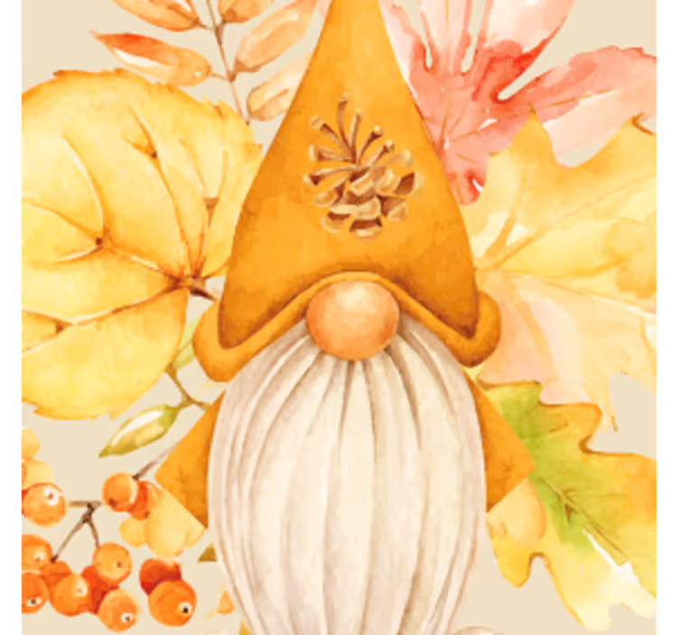 Halloween coasters with autumn gnome design - TenStickers
