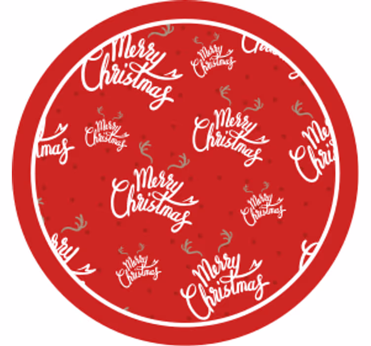 Festive red celebration christmas coasters - TenStickers