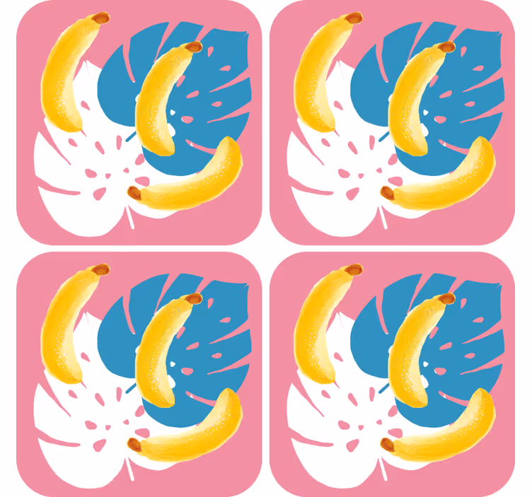 Geek coasters vibrant banana display - TenStickers
