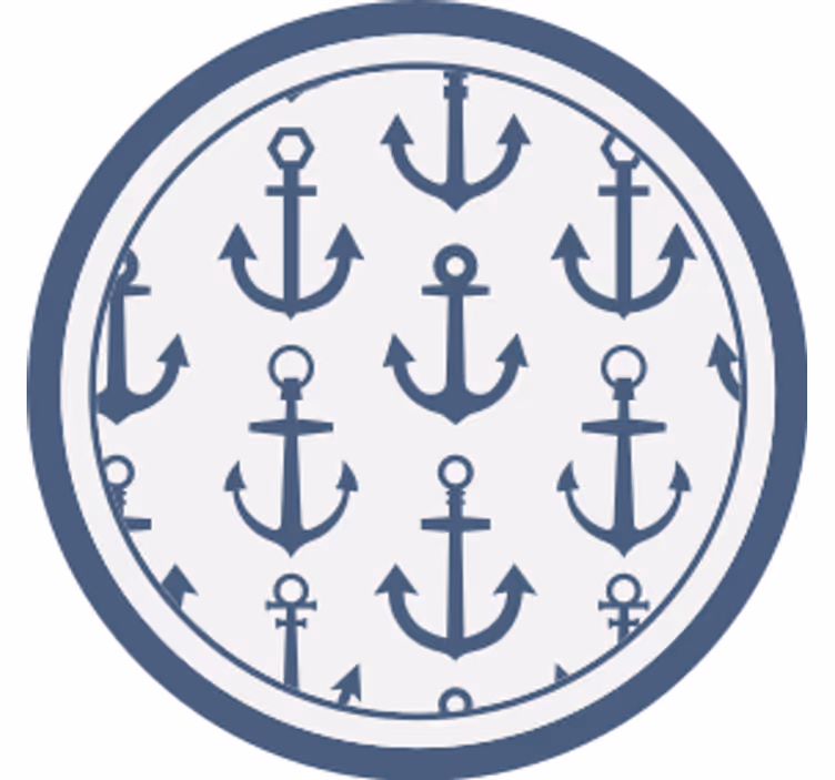 Coasters with nautical anchor design - TenStickers