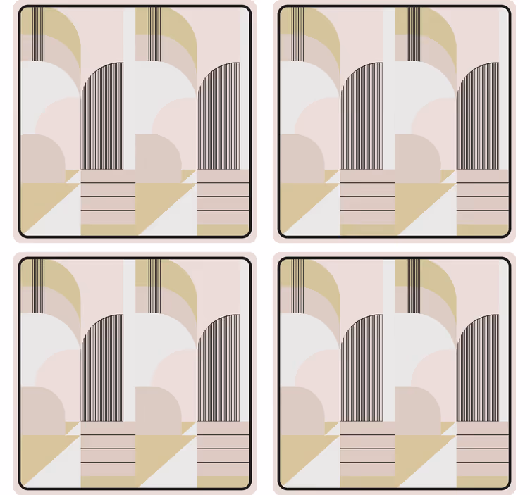 Modern coasters with geometric pattern design - TenStickers