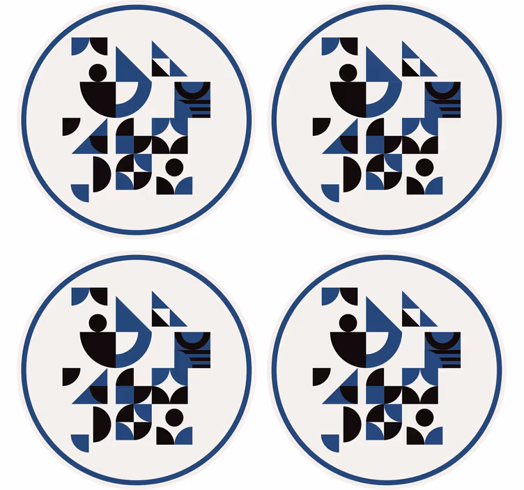 Modern coasters in geometric shape design - TenStickers