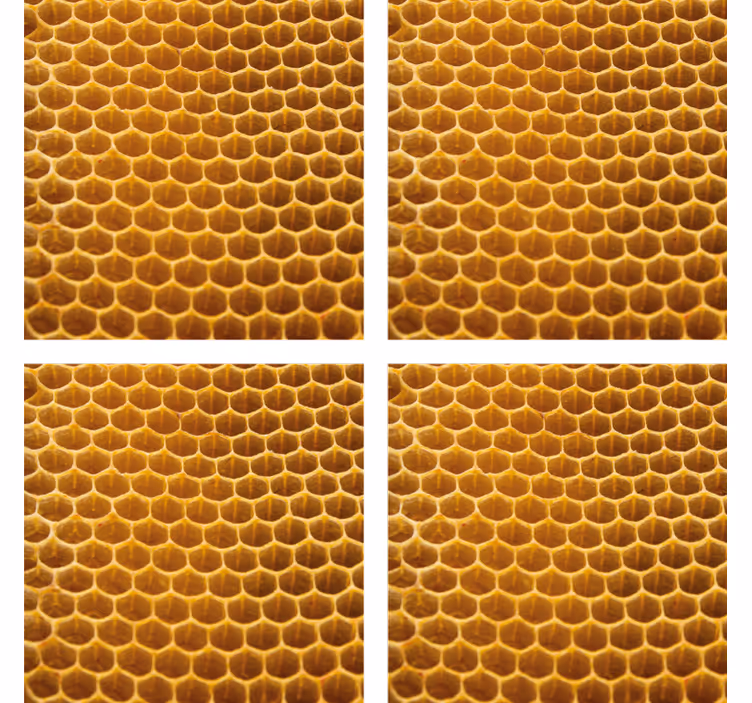 Beer mats with honeycomb design - TenStickers