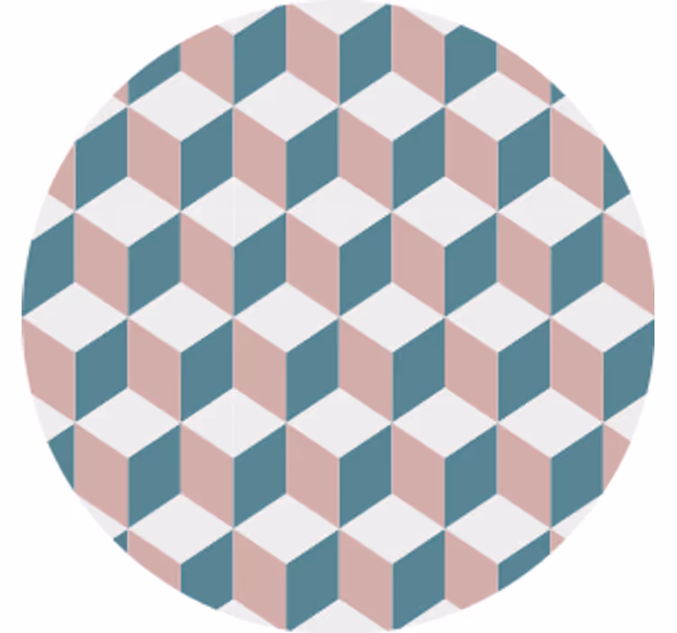 Geometric cube pattern coasters - TenStickers