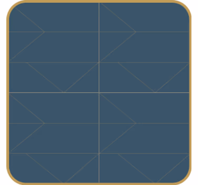 Geometric pattern with gold trim coasters - TenStickers